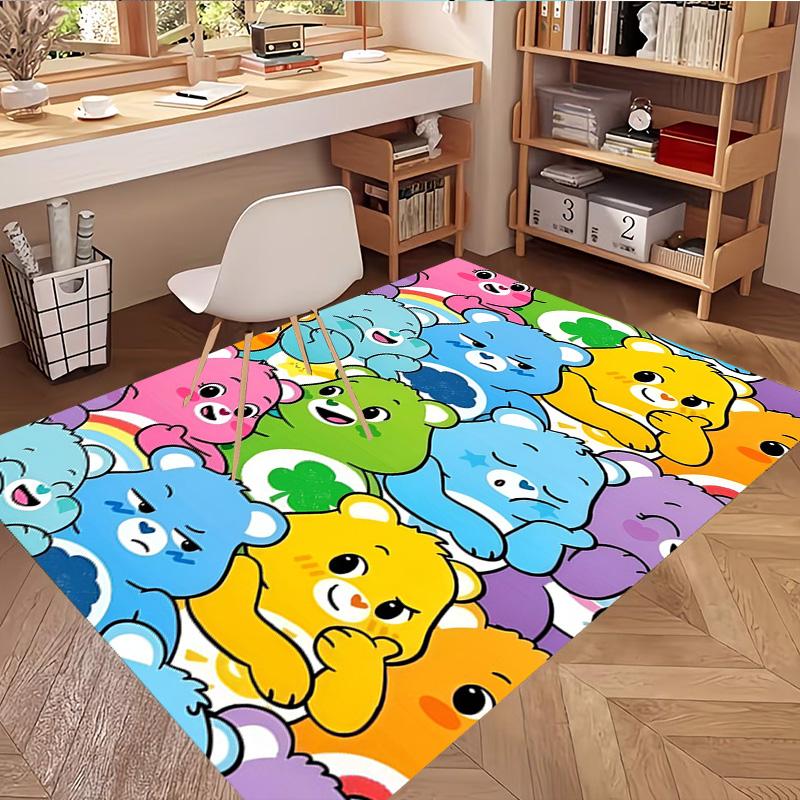 Care Bears Print Rug, Washable Floor Carpet, For Entryway Dorm Laundry Room Office Study, Home Decor Birthday Christmas Gift