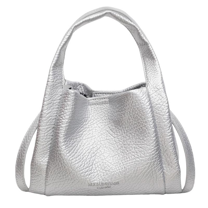 Premium texture simple versatile commuter bag women's summer new fashion messenger bucket bag