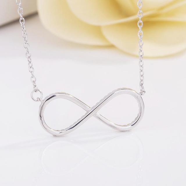 

Серебряное ожерелье S925 с подвеской Темпераментное ожерелье с 8 символами, инкрустированное бриллиантами, на свадьбу, на день рождения, в подарок, ювелирные изделия серебряный