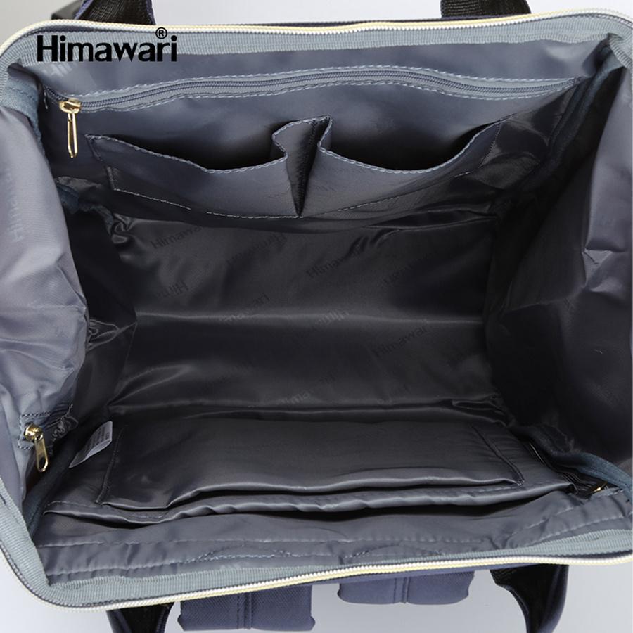 Beige-yellow City Backpack with USB and Pockets - Himawari