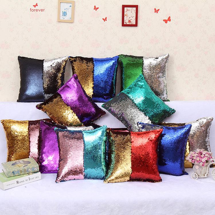 large sequin pillow
