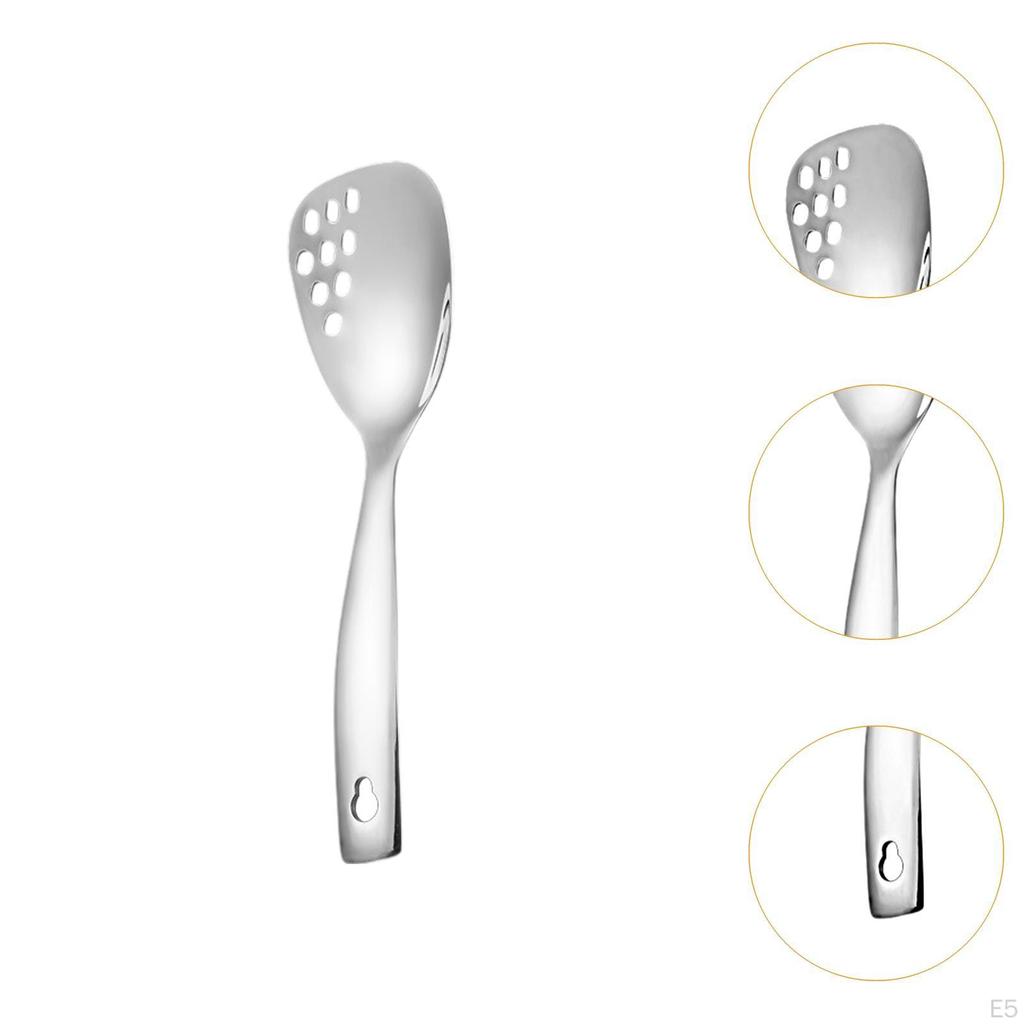 Flat Bottom Serving Spoon Cooking Kitchen Gadgets Easy Clean Slotted for
