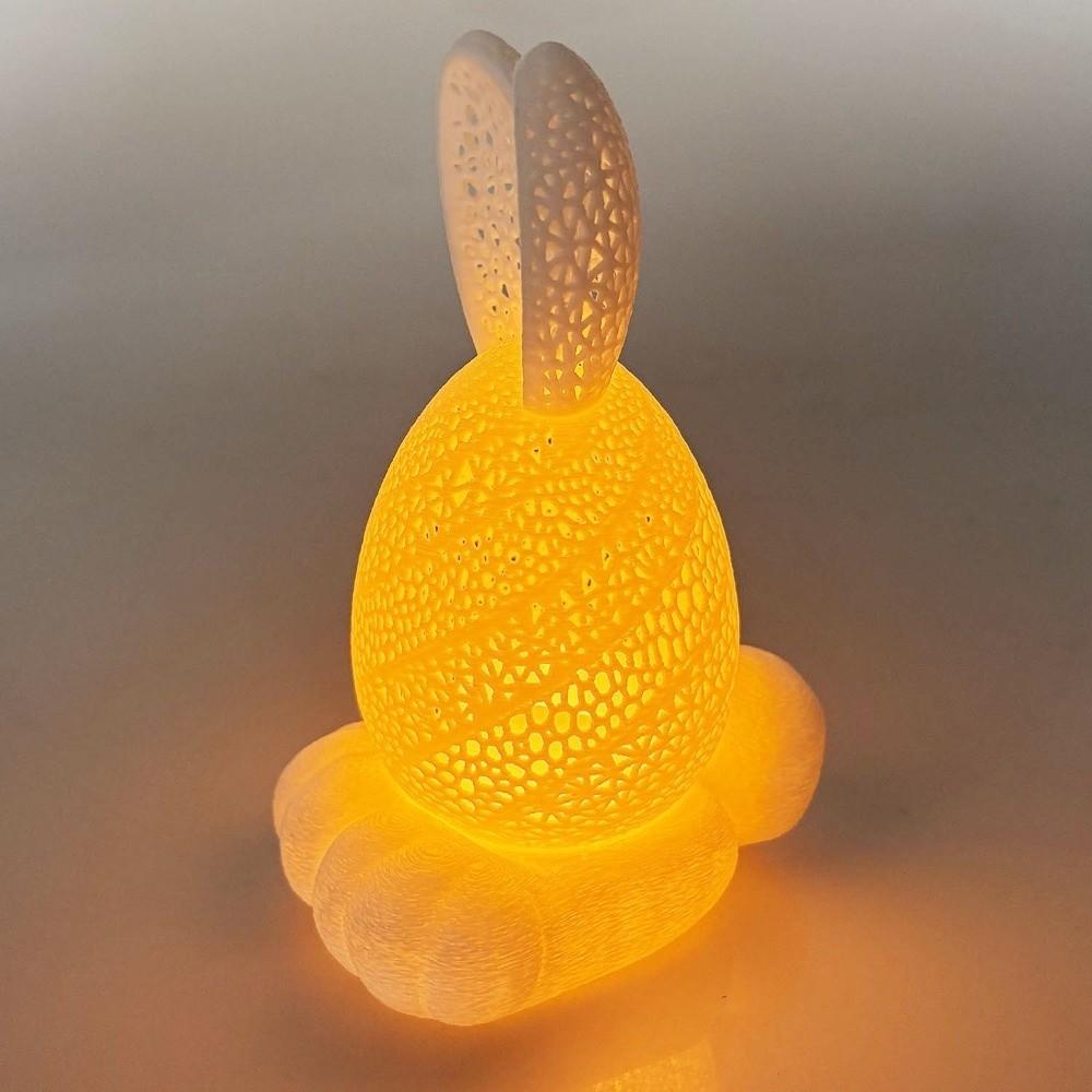 Cartoon 3D Printing Easter Rabbit Hollow Out Egg Candle Holder  Easter Decoration