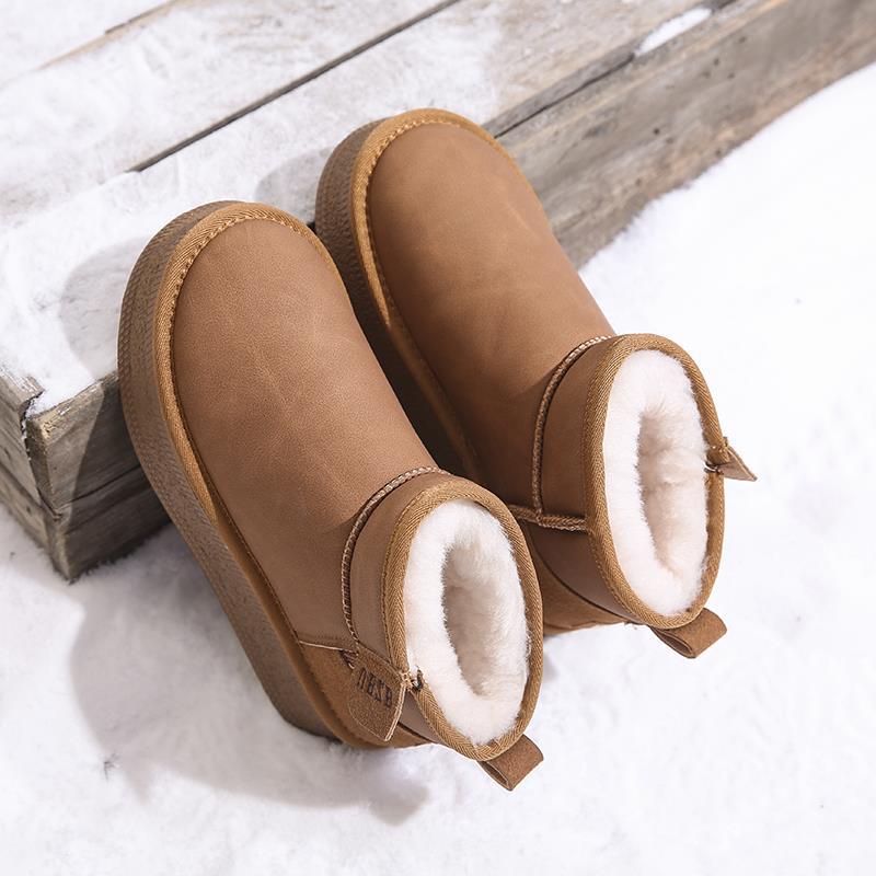 thick-soled snow boots women's thickened medium tube non-slip waterproof cotton shoes bread winter velvet high tube new fashion