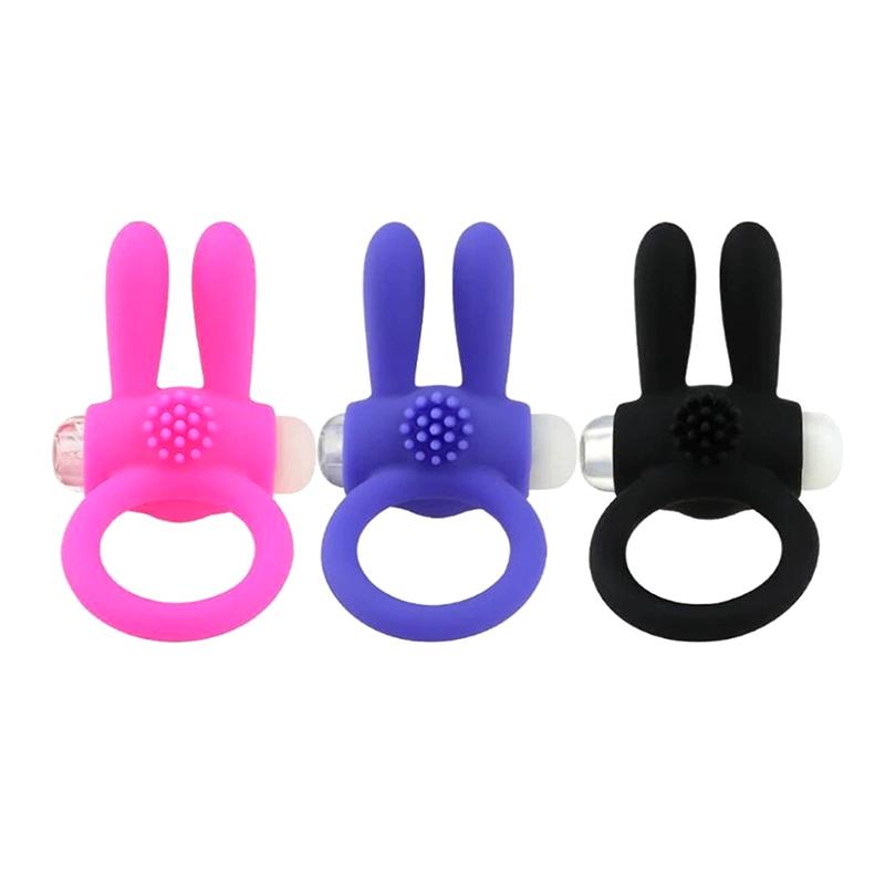 Penis Ring Vibrator For Couple Clitoris Massager Delay Ejaculation Silicone Vibrating Ring Sex Toys