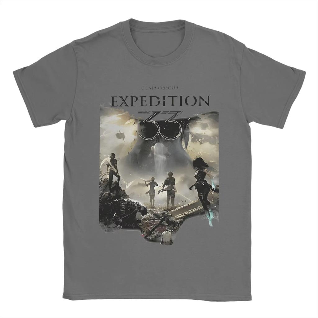 Clair Obscur Expedition 33 Game T Shirt Men's Pure Cotton Humor T-Shirt O Neck Tees Short Sleeve Tops Birthday Gift Summer Top