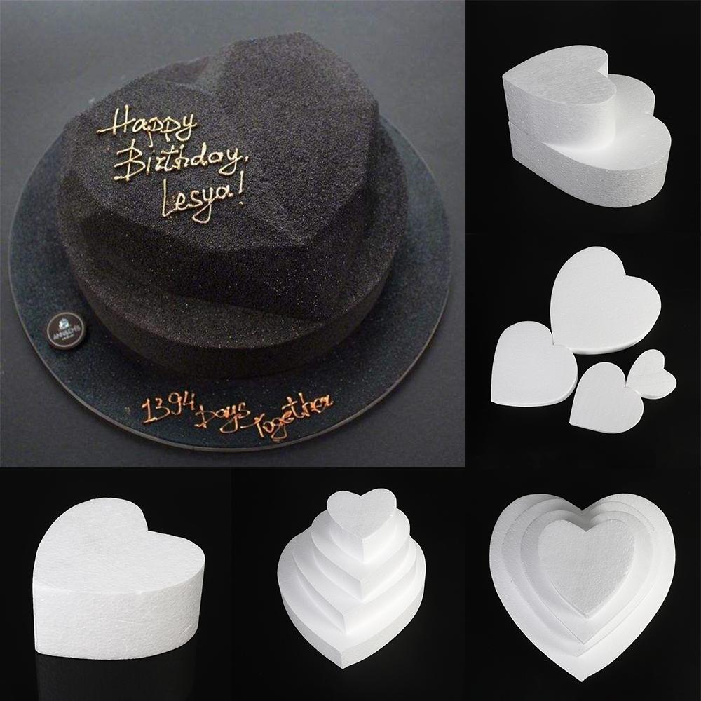 1PC 4/6/8/10Inch Multiple Shapes Cake Foam Mould Polystyrene Styrofoam Practice Cake Dummy Modeling Party Kitchen Accessories