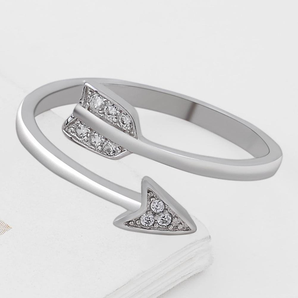 2 ks Prsteny se šipkami pro ženy Prsten Prsten Pásek Otevřený prsten na prst Nastavitelný prsten Kovový prsten