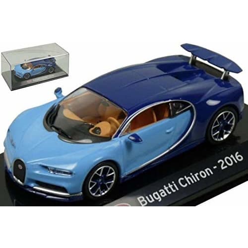 Bugatti Chiron 1/43 scale diecast model car "BUGATTI CHIRON LE PATRON 2016" (blue two-tone) with case