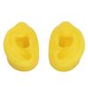 2 SZT. Silikonowy Model Ucha Miękki Wytrzymały Bez Pęcherzyków Żółty Wodoodporny Ekspozytor Ucha Forma dla Szpitala