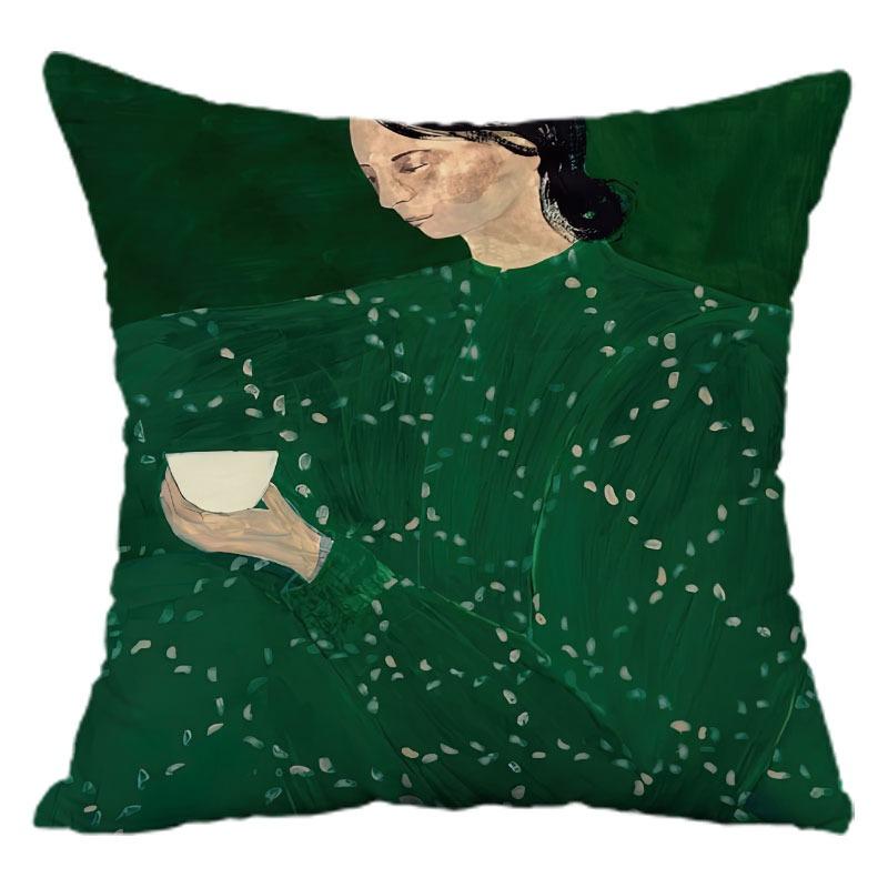 Retro Art Pillowcase Dormitory Decoration Office Living Room Sofa Home Pillowcase