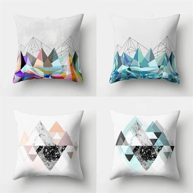 Geometric Patchwork Pattern Pillowcase Office Living Room Home Pillowcase Car Ornaments