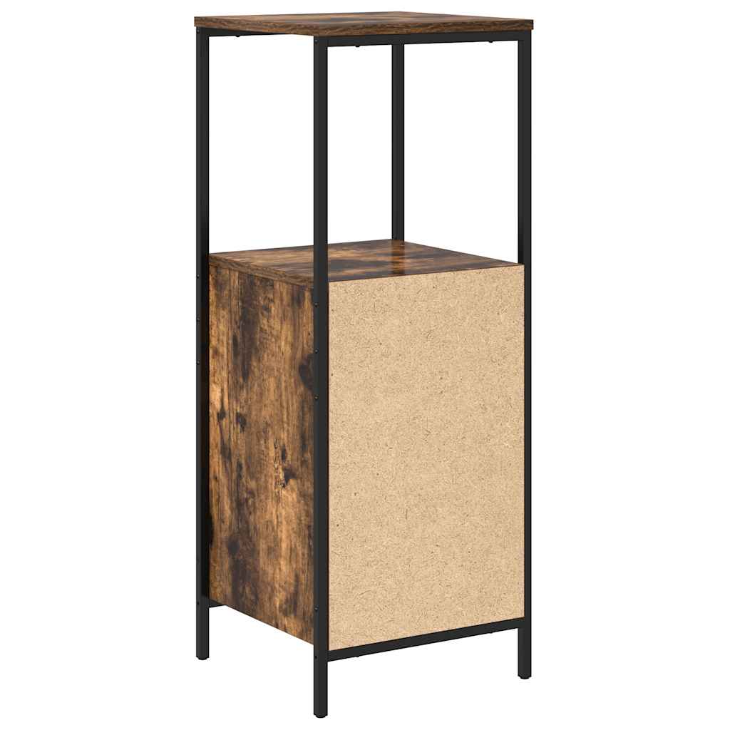 Bathroom Cabinet with Shelves Smoked Oak 36 X 35 X 95 Cm