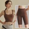 JYL Summer Hip Lifting Fitness Shorts High Waist Quick Dry Yoga Set