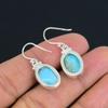 Natürliche Larimar-Edelstein-Ohrringe, massives 925er Sterlingsilber, handgefertigt, Tropfen-Ohrringe, Schmuck, Geschenk zum Valentinstag für die Liebe