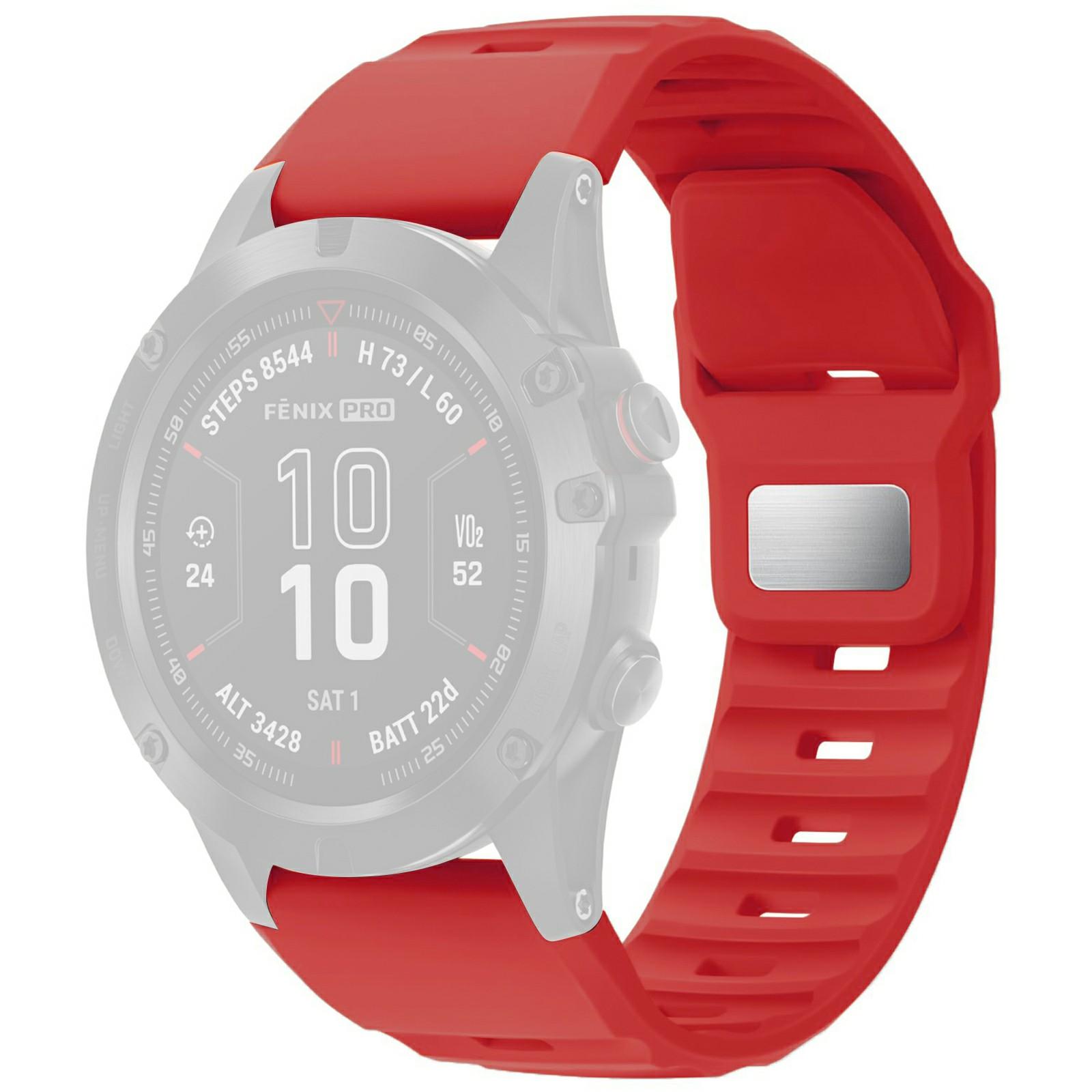 

Silicone Strap for Garmin Fenix 7X Pro/Fenix 7X Quickfit 26mm Replacement Watch Band Dark Red