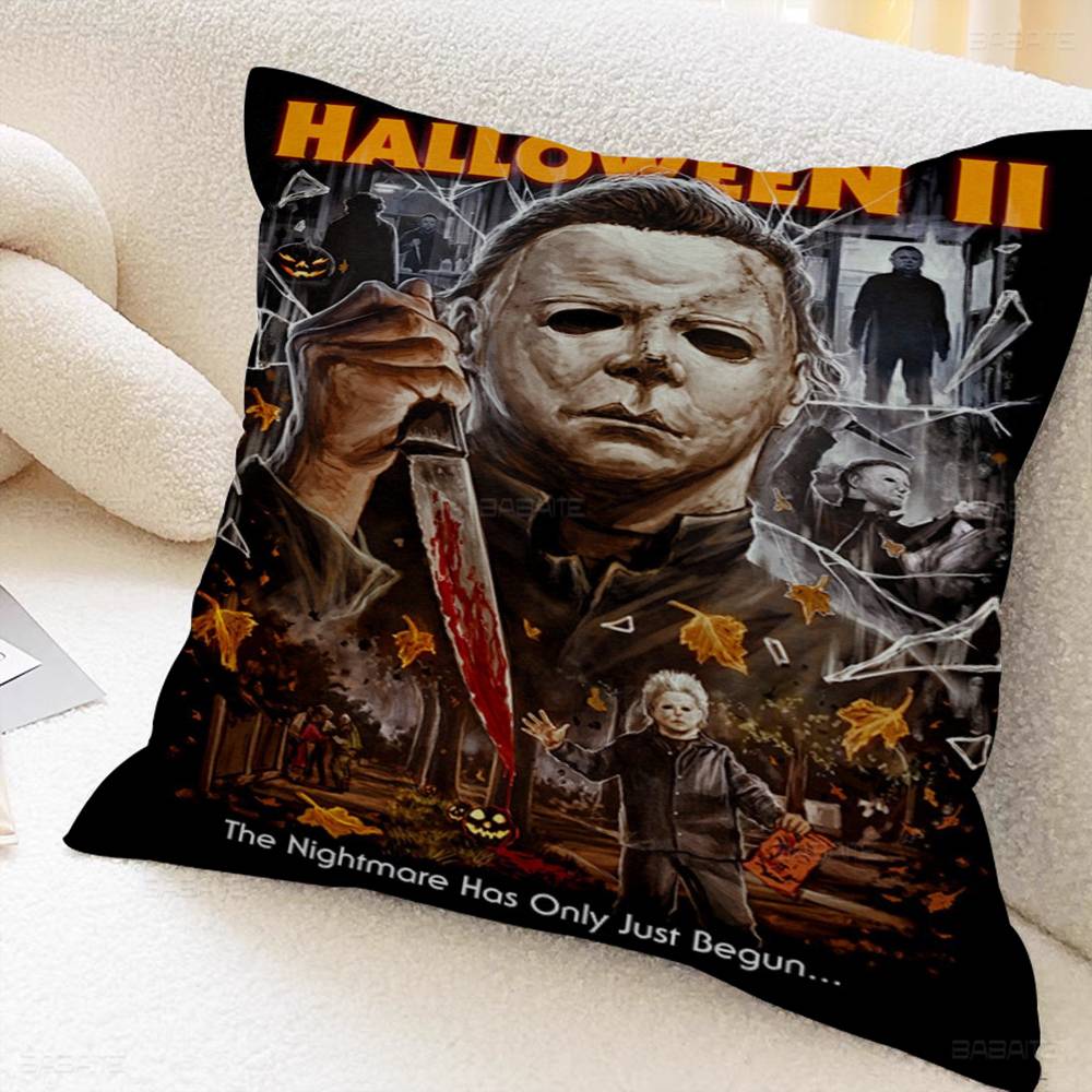 Halloween Michael Myers Cushion Cover Pillowcase Upholstery Sofa Throw Pillow Home Decor Pillowcas