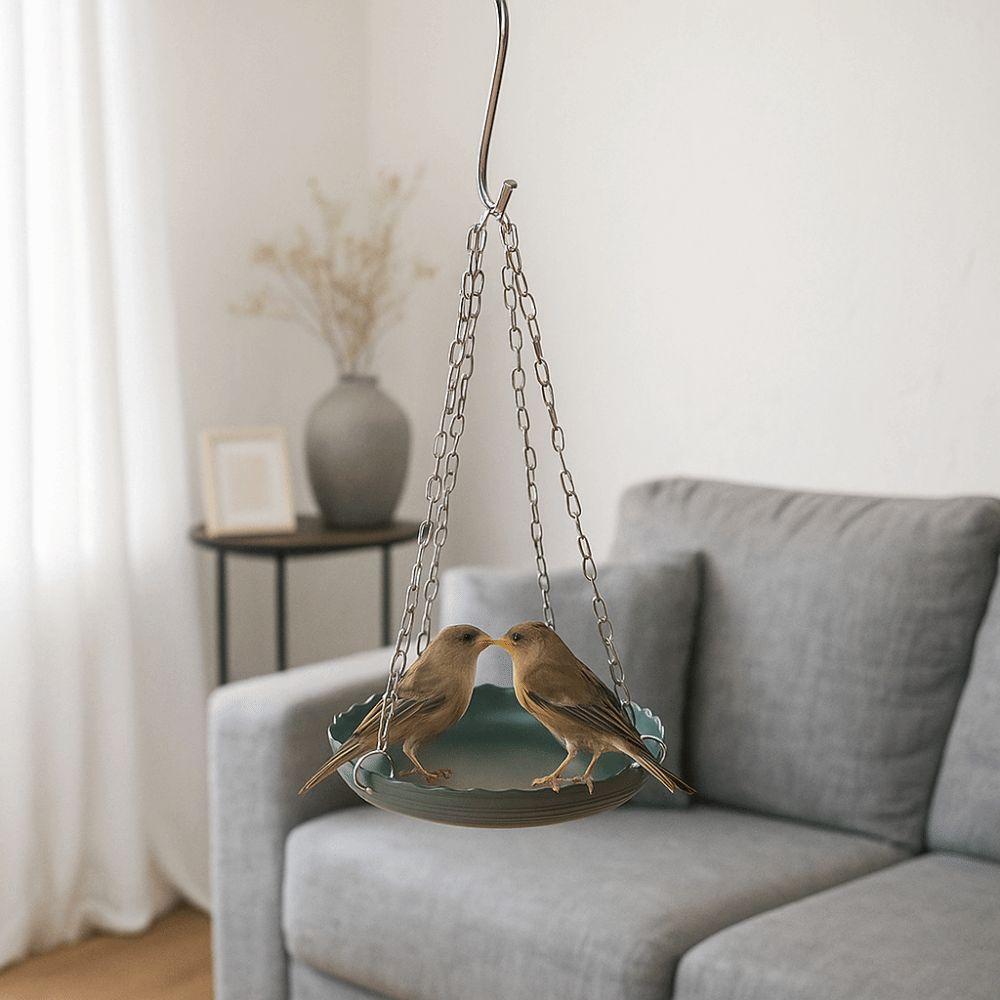 with Chain Outside Bird Tray Plastic Hanging Bird Bath Bird Feeder Plate Bird Feeding Tray  Garden