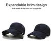Unisex Baseball Caps Retractable Brim Polyester for Sun Hat for Spring Summer Adult Outdoor Adjustable Visor Cycling Hat