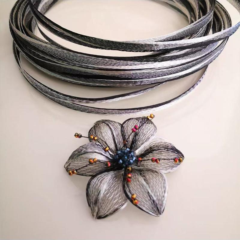1M Handwoven Mesh Hair Accessory Bohemian Hair Clip for Thick Hair Copper-Plated Steel Hair Clip Copper Jewelry Accessories