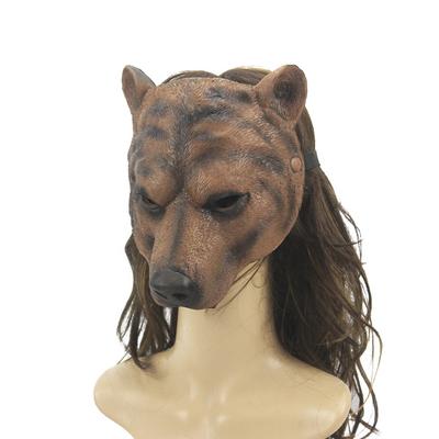 Máscara de urso marrom Halloween Máscara de animal Festa de carnaval PU Urso Máscara grande Cosplay