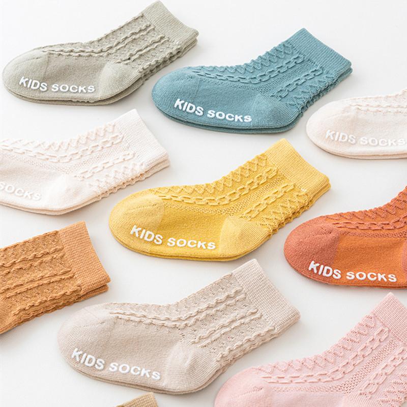 Lawadka 3Pairs/set Baby Girls Boys Socks For Newborn 0-5Y Summer Spring Children's Cotton Toddler Infant Non-slip  Floor Sock
