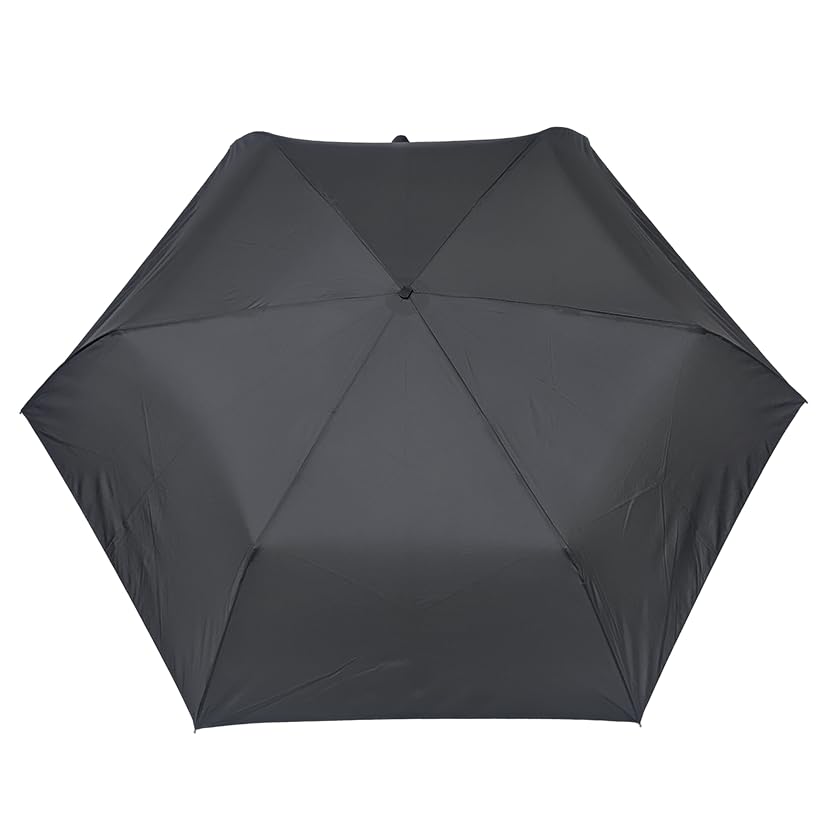 Rose Sangyo Long 70cm Folding Solid Flat 82700501 Men's Umbrella, Mini, Umbrella, Color, Black,