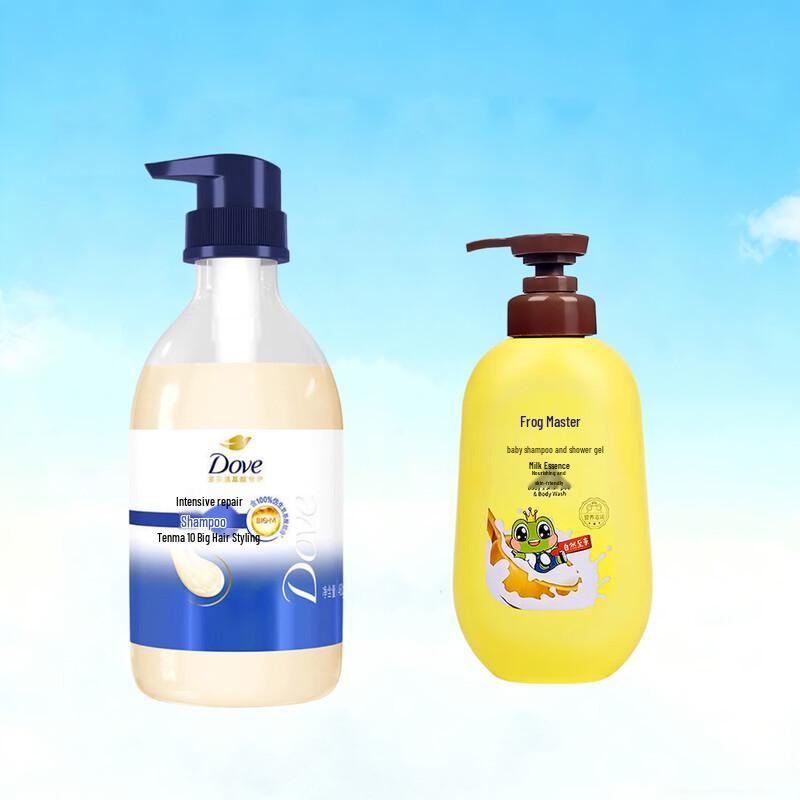 Dove Intensive Nourishment Shampoo & Frog Prince Kids Wash Bundle