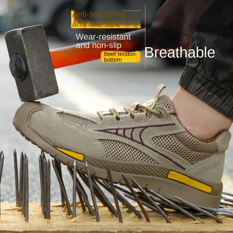 Labor Insurance Shoes, Steel Baotou Anti-smashing and Anti-puncture Protective Shoes, Construction Site Men's Safety Shoes
