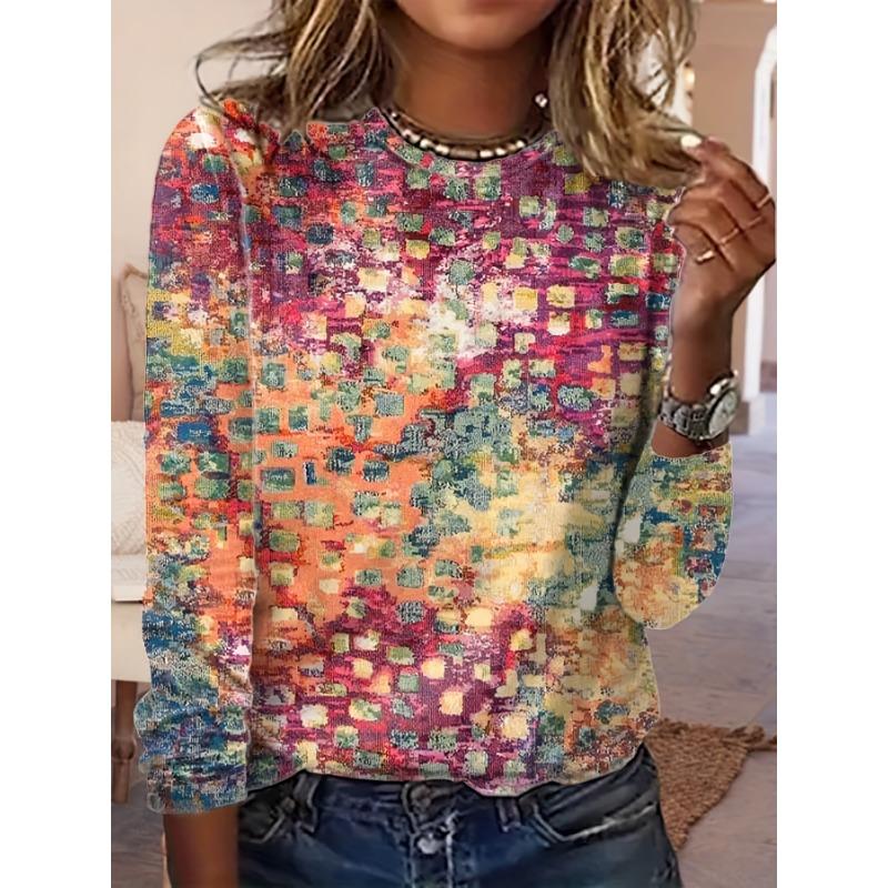 Women s Fashion Spring/Summer New Collection Women s Round Neck Long Sleeve S