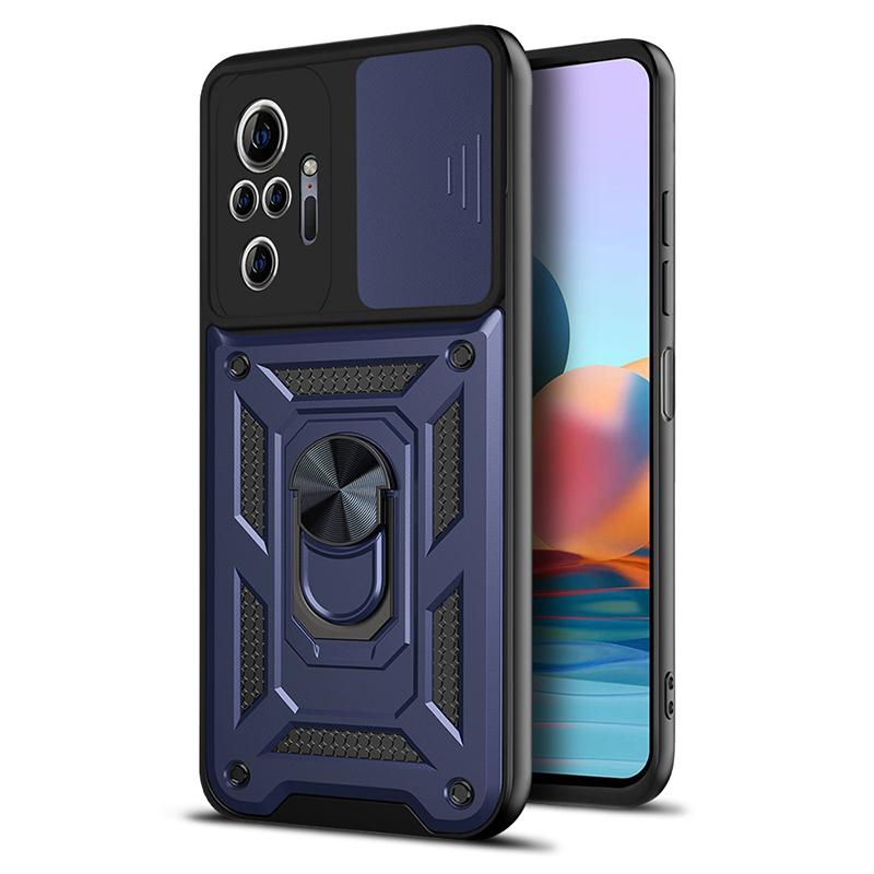 For Xiaomi Redmi 12 13C 4G Camera Shockproof Armor Case Redmi Note 10 10S 11 11S 12 13 Pro X5 X6  Car Magnetic Holder Ring Cover