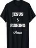 Jesus und Angeln Unisex Lustiges T-Shirt