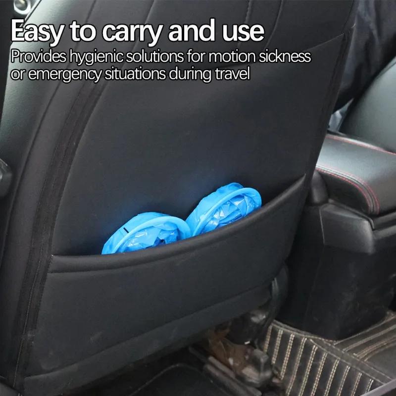 Disposable Car Cleaning Bags Portable Snap Ring Vomit Bag Pregnant Emergency Vomit Cleaning Bag Car Garbage Storage Bag 1000ML
