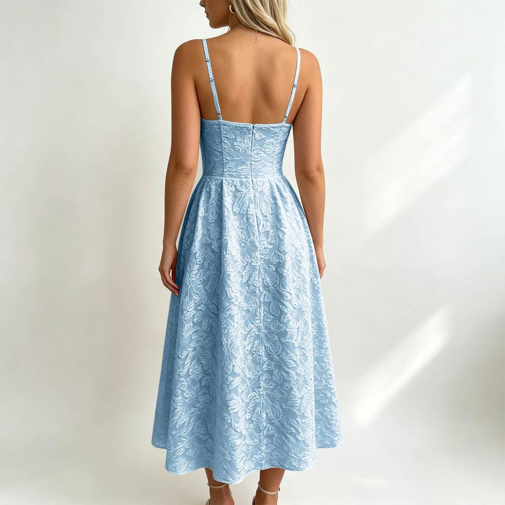 Backless Midi Dress for Women Elegant Sleeveless Sundresses for Women Casual Dresses for Women Vacation Outfits for Women Maxi Dresses for Women