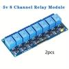 2pc 1/2/4/8 Channel 5v Relay Module With Optocoupler Relay Output 1 2 4 6 Relay Module 8 Channels Low Level Trigger Output XWay
