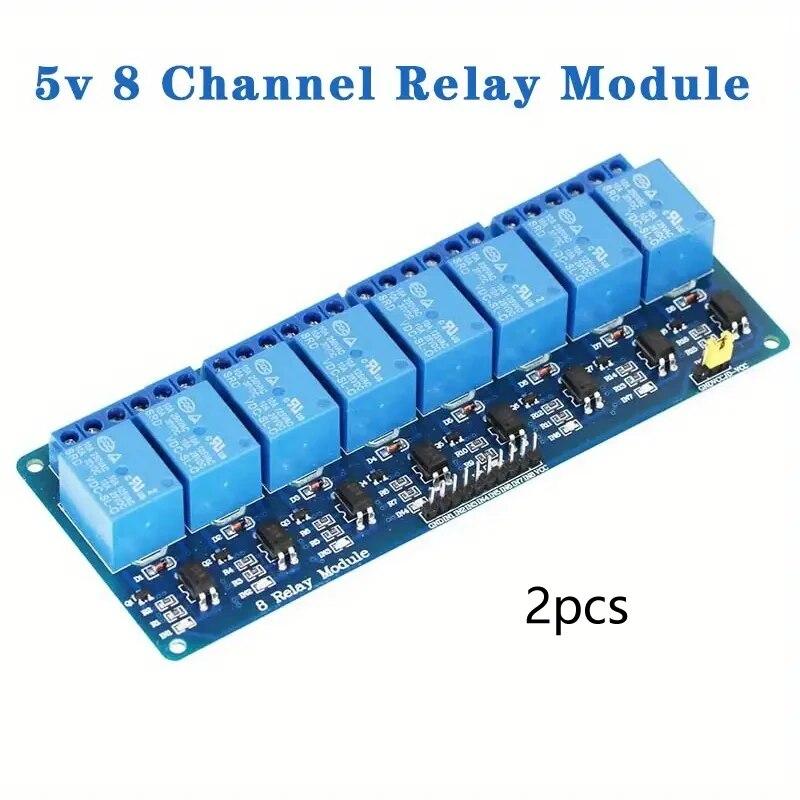 2pc 1/2/4/8 Channel 5v Relay Module With Optocoupler Relay Output 1 2 4 6 Relay Module 8 Channels Low Level Trigger Output XWay