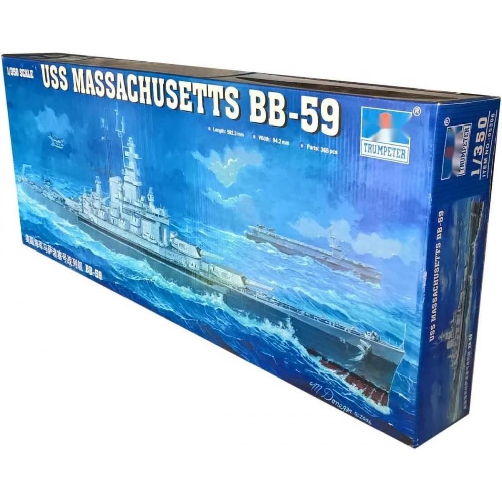 

Reenew 1 350 Us Navy BattleShip Bb 59 massachUsetts 1942 Plastic Model Ship Model Scale Model Buildable Kit 05306