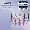 Lilang Hospitality Barrier Poles with Red Ropes (10-Pack)