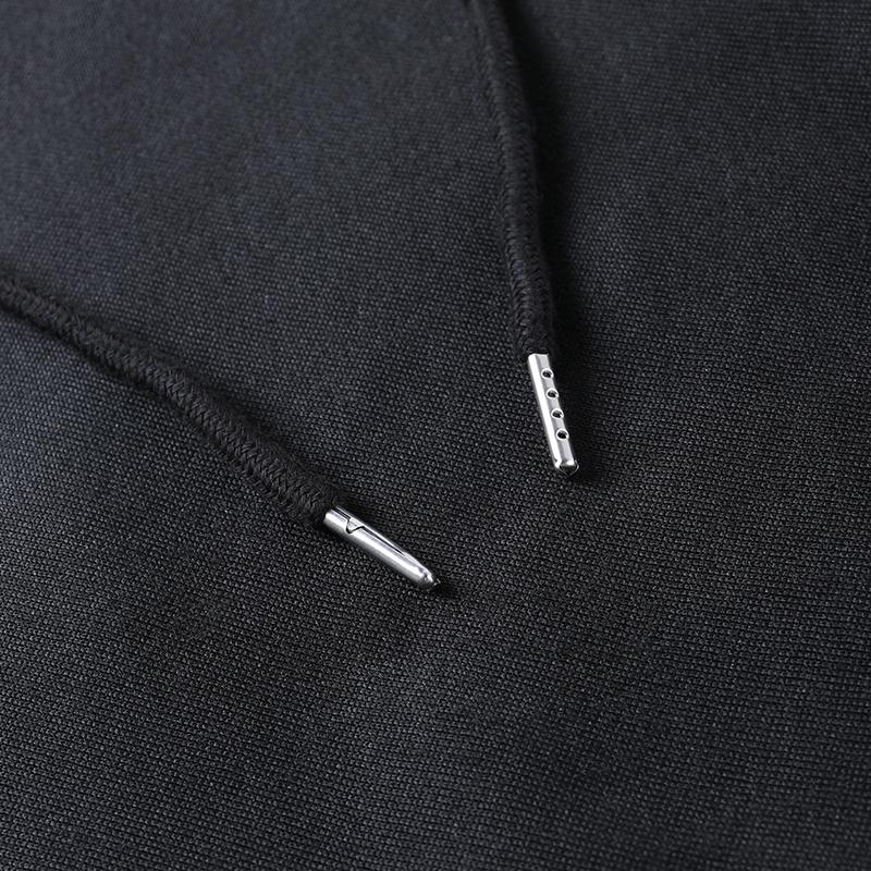 Женская готическая черная толстовка с капюшоном и принтом черепа — фото 14