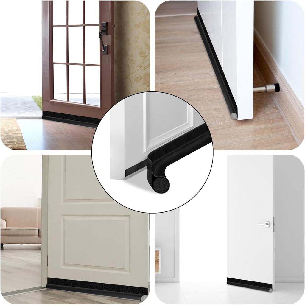 Adjustable Door Bottom Draft Stopper Weather Stripping Door Sweep Under Draft Blocker Insulator Weatherstrip House Acoustic Foam