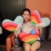 Girl Heart Rainbow Love Pillow Plush Toy Doll Girl Bed Sleeping Pillow Doll Children'S Rag Doll