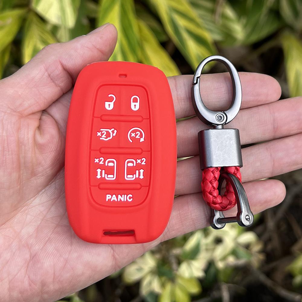 6+1 Buttons Silicone Car Key Cover Case For Chrysler Pacifica     Voyager  Proximity Smart Remote Key