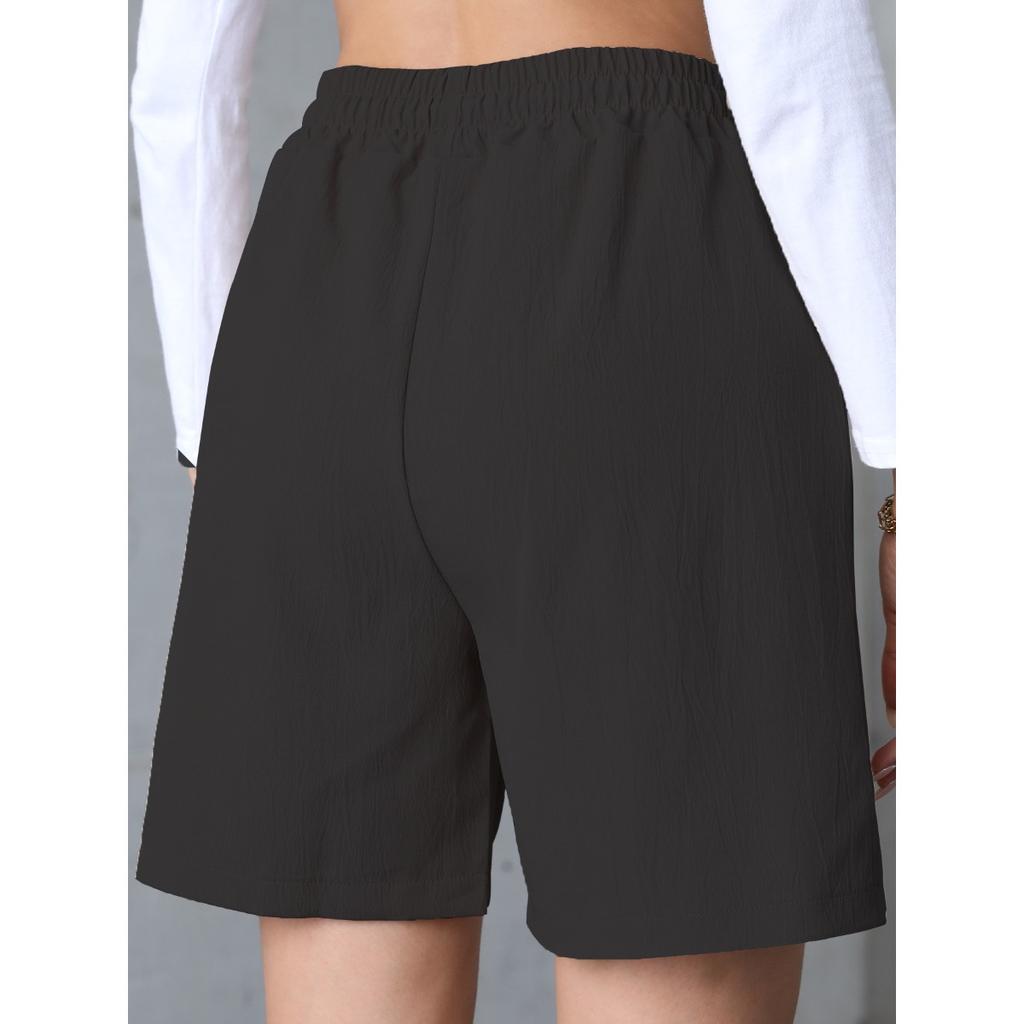 Summer New Style, Loose Fit, Linen, Casual Shorts, Solid Color, Plus Size, High Waist, Wide Leg Pants for Women