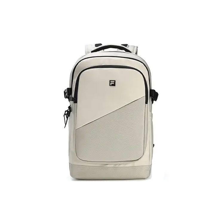 FILA Large Capacity Sports Fabric Laptop Backpack Men Backpack Off-White A13M321105FDY Ecru