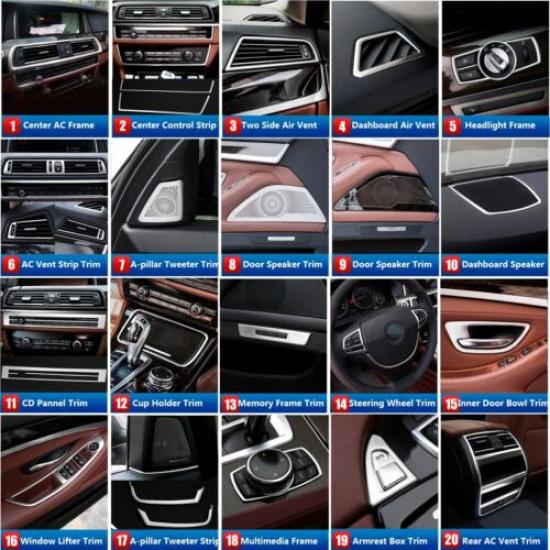 2x For BMW 5 Series F10 F11 Car A Pillar Speaker Gap Cover Trim Strips 2011-2013