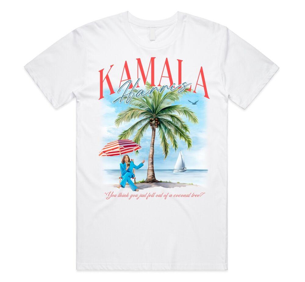 Kamala Harris 2024 (3) T-shirt Tee Top US President Election Coconut Tree Meme Unisex T-Shirt XXXL