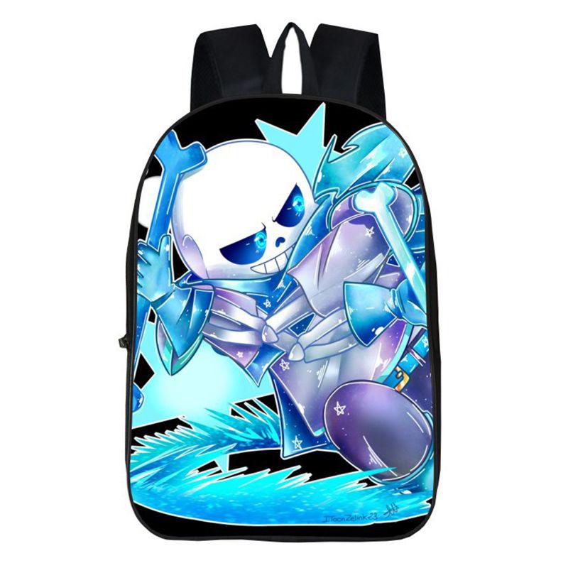 Durable 17-inch Undertale Sans Backpack For Kids With Adjustable Straps And Stylish Design