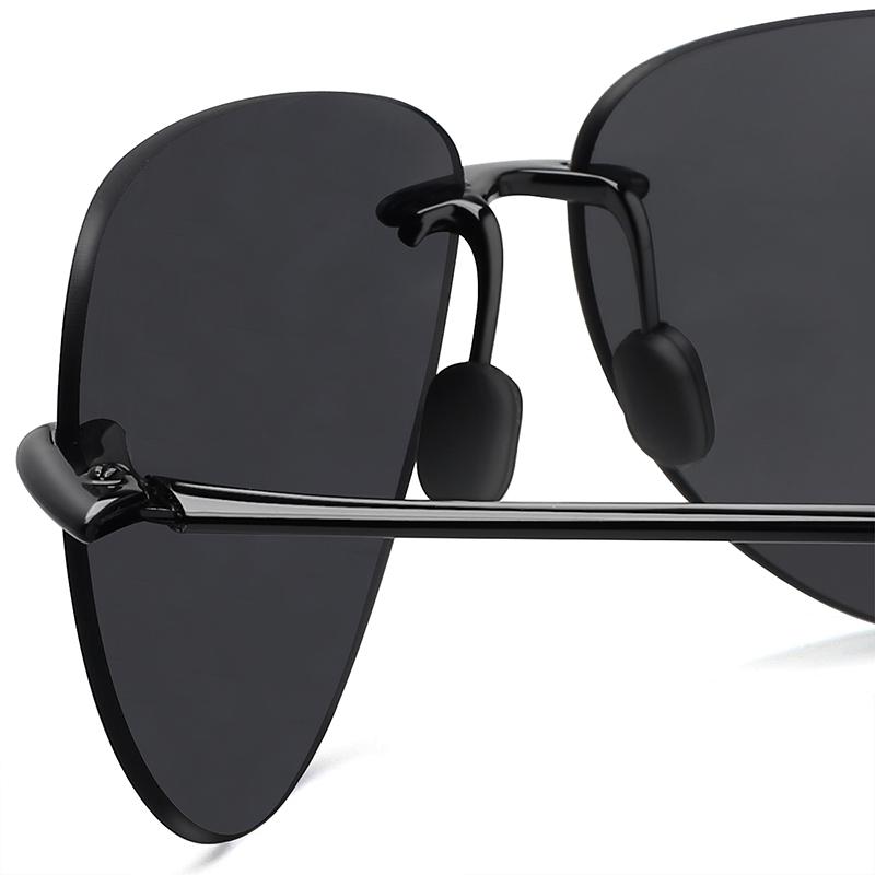 MAXJULI Men sunglasses Classic UV400 Fashion Driving Sports Unbreakable Rimless Design Oval Male for Women's TR90 Material Frame Sun Glasses 8008