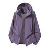 UPF10 + New Sunscreen Clothing for Men and Women Loose and Quick-drying Ice Silk Jacket Outdoor UV Protection Light Skin Clothing for Women
