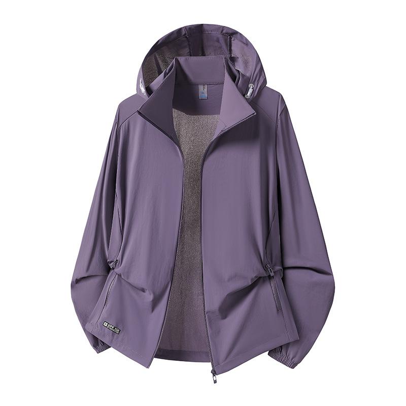 UPF10 + New Sunscreen Clothing for Men and Women Loose and Quick-drying Ice Silk Jacket Outdoor UV Protection Light Skin Clothing for Women